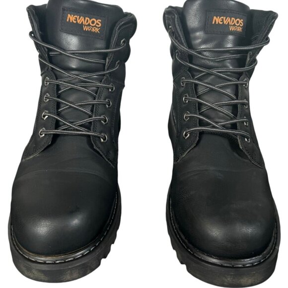 Men’s Size 13M Steel Toe Work Boots Crossbrace ST High Traction Lug Soles  Black - Picture 5 of 10